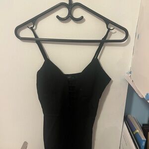 Chic Black Spaghetti Strap Dress